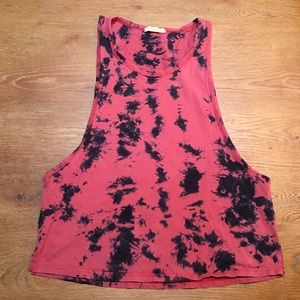 Samoa Red & Black Tie Dye Tank